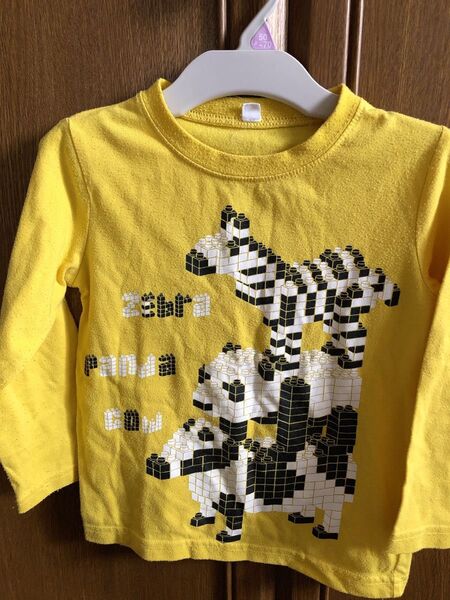 キッズ 長袖Tシャツ レゴ アニマル柄 イエロー 100