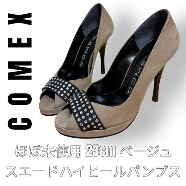 COMEX コメックス 23cm スエード ハイヒール ピンヒール パンプス ラインストーン スワロフスキー 安室奈美恵 愛用