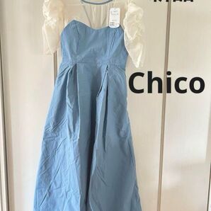 新品☆チコ シアー切り替えビスチェ ワンピース ドレス