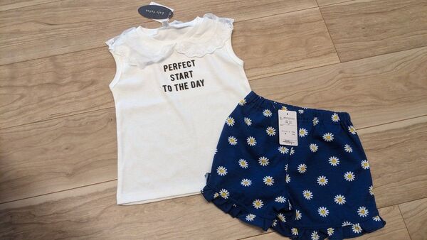 90サイズ ノースリーブ カットソー レース 女の子 ショートパンツ パンツ Tシャツ セット売り まとめ売り 上下セット