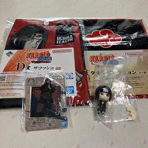 NARUTO【うちはイタチ 4点セット】サコッシュ・タオル・カプセルフィギュア・キーホルダー