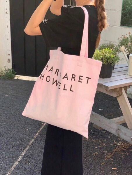 MARGARET HOWELL ピンクトートバッグ