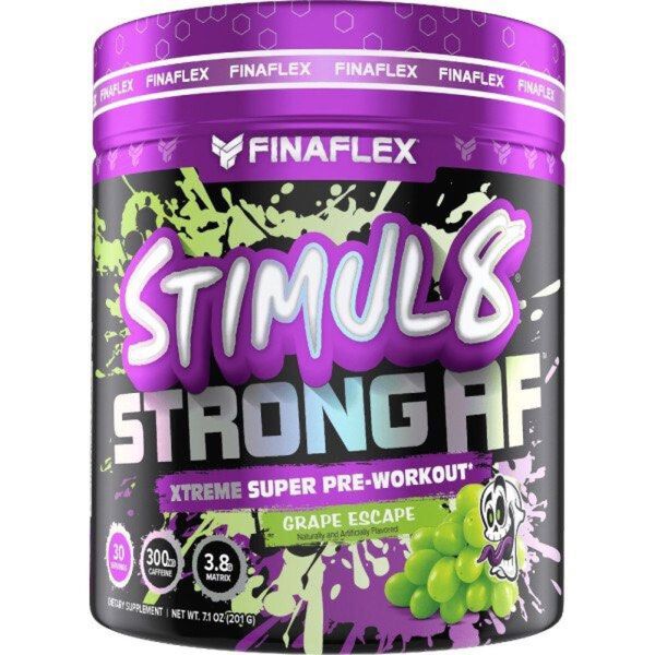 ★サービス品 ★US製★強烈プレワークアウト!Finaflex Stimul8 Strong AF 30回分 グレープエスケープ味
