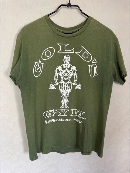 ゴールドジム Tシャツ tee 名古屋 熱田店 モデル グリーン Mサイズ