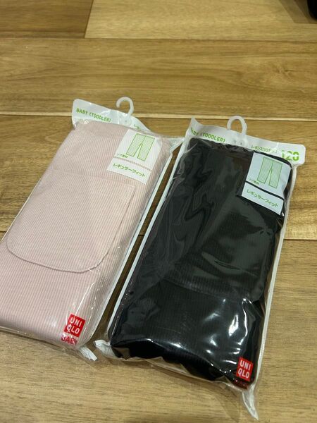 ユニクロ レギンス リブレギンス 10分丈 2セット size120