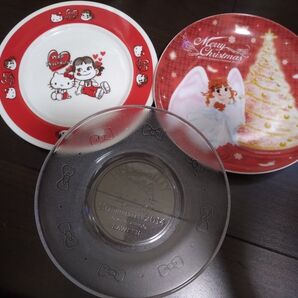 ハローキティー ぺこちゃん ポン・デ・リング お皿 プレート 食器 不二家 クリスマスプレート ペコちゃん 小皿 5点セット