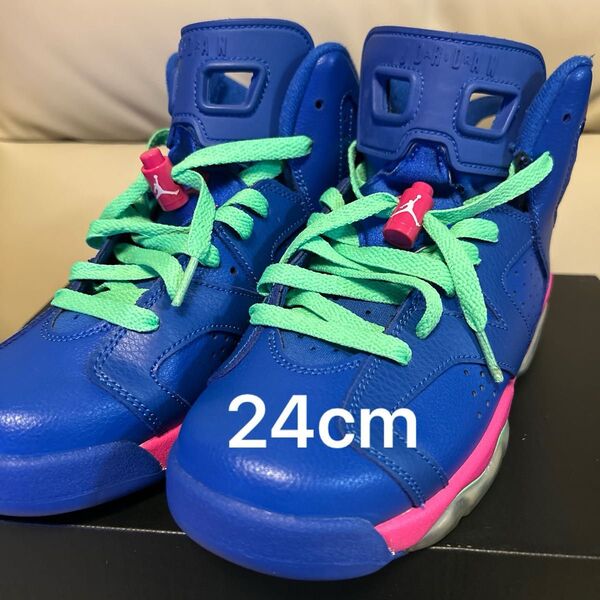 NIKE AIR JORDAN 6 RETRO ゲームロイヤル☆24cm/us6☆ニッキーミナージPV着用☆USED☆