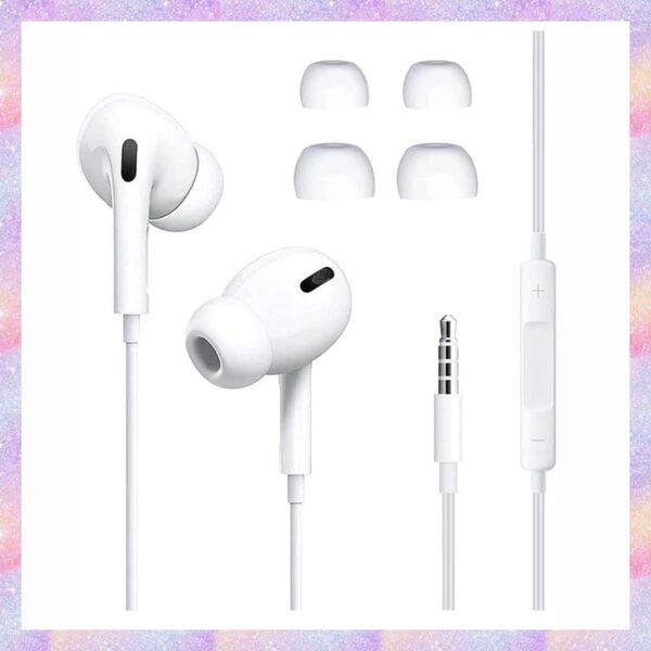 【大特価】有線 イヤホン イヤホンマイク 重低音 3.5mm イヤホンジャックタイプ マイク付き 新品未使用 iphone