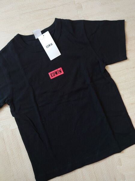 EDWIN エドウィン 半袖 Tシャツ 黒 綿100 ロゴ シンプル