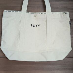 ROXY 大容量トートバッグ ホワイト キャンバス