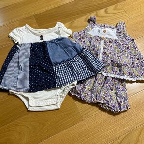ベビー服 まとめ売り スカート付きロンパース