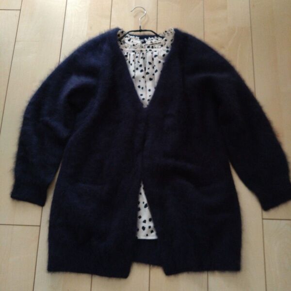 ☆NOMBRE IMPAIR☆ラクーンのカーディガン ネイビーノンブルアンペール ロングカーディガン