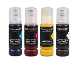 EPSONエコタンクプリンタ用 ドイツSublisplash社製昇華インク Sublisplash Cyan、Magenta、Yellow、Blackのセット。
