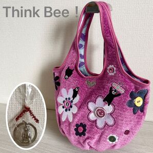 【美品】Think Bee! マーガレット・ベガバッグ くまモン ハンドバッグ
