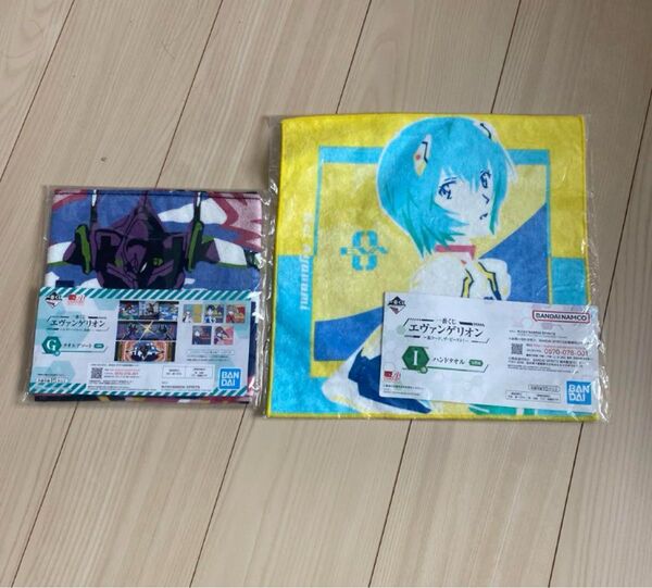 一番くじ景品 エヴァンゲリオン 綾波レイハンドタオル&初号機ロングタオル