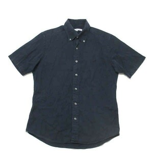 ユナイテッドアローズ/green label relaxing ボタンダウン半袖シャツ【S】紺★UNITEDARROWS