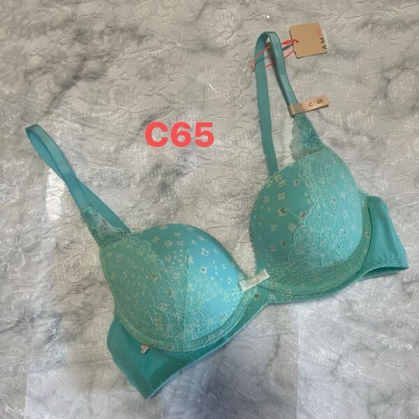 アモスタイル シックデイジープリント夢みるブラ ノンワイヤーC65