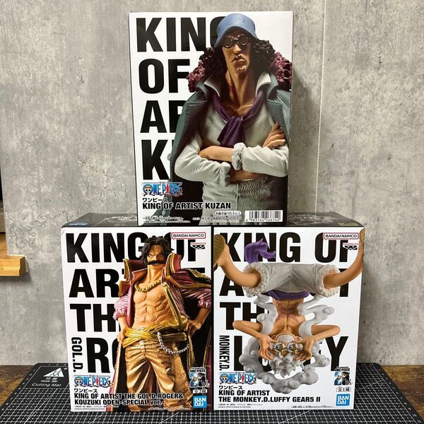 【OP1】ワンピース KING OF ARTIST フィギュア 三体セット ニカ ルフィ ロジャー クザン 青キジ