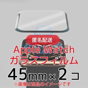 Apple Watchガラスフィルム(保護フィルム)×2【45mm】