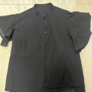 RAYCASSIN レイカズン フリル半袖シャツブラウス シンプル フォーマル