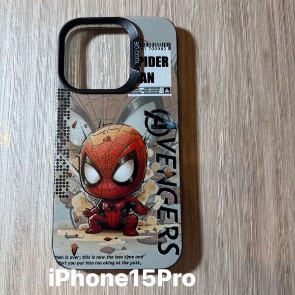 新品・未使用 iPhone15Pro スマホケース スパイダーマン アベンジャーズ
