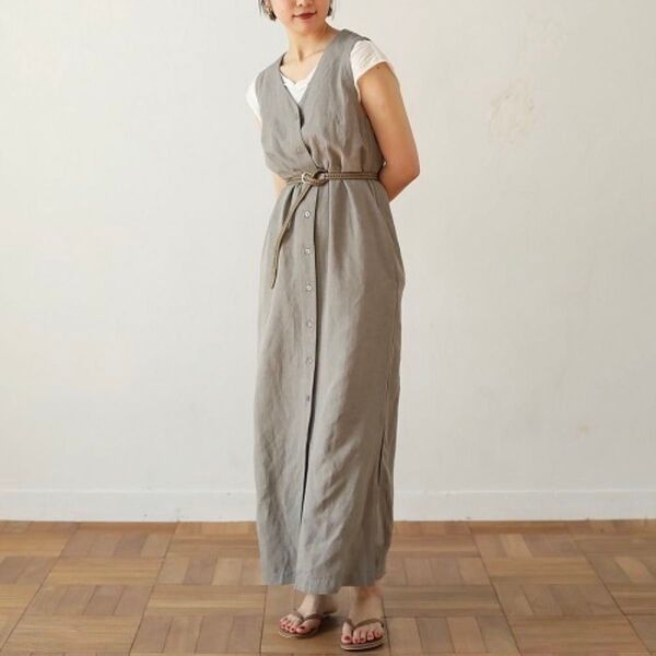 【美品】 トゥデイフル エンブロイダリー ステッチワンピース ロング丈