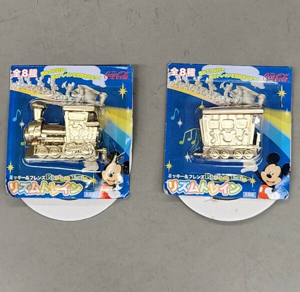 【ミッキー&フレンズ リズムトレイン】機関車 客車 2種類◇2005年コカ・コーラ/ディズニー キャンペーン品◇完全未開封未使用品
