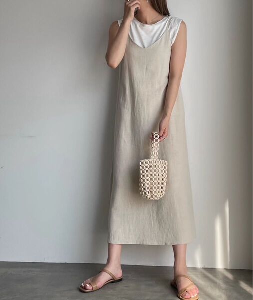 WILLFULLY ウィルフリー linen twill cami OP