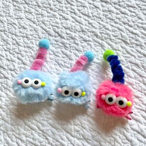 【未使用品】びよよん 伸びる モンスターヘアクリップ 3点セット