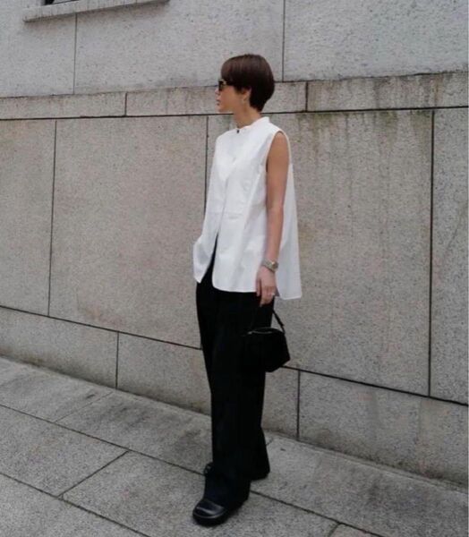 24h以内即発送 machatt sleeveless shirt ホワイト
