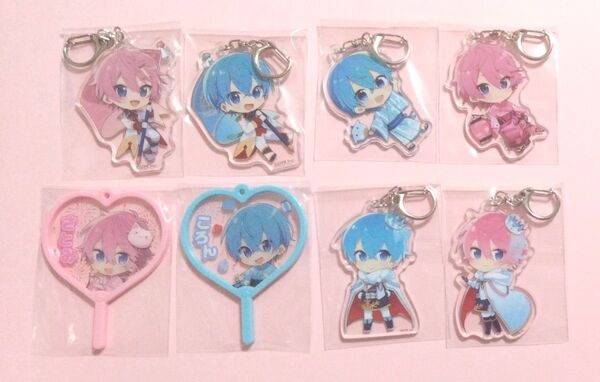 すとぷり さところ さとみくん ころんくん アクキー アクリルキーホルダー ハート ミニ うちわキーホルダー 8点セット