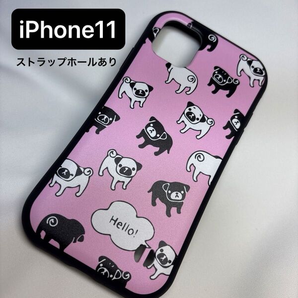 iPhone11 スマホケース スマホ カバー 落下防止 くびれ 持ちやすい ストラップホールあり 傷防止 ピンク