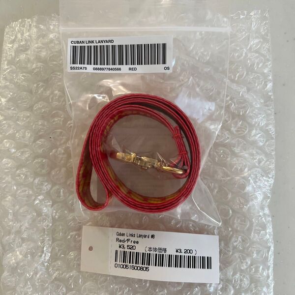 Supreme Cuban Link Lanyard ストラップ レッド