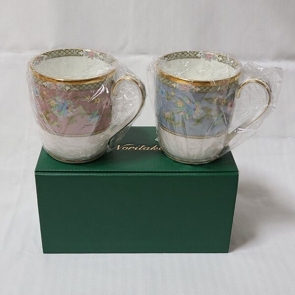 【新品】ノリタケ ヨシノ マグカップ ペア グレー&ピンク