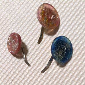 ハンドメイド レジン ヘアフック 3点セット