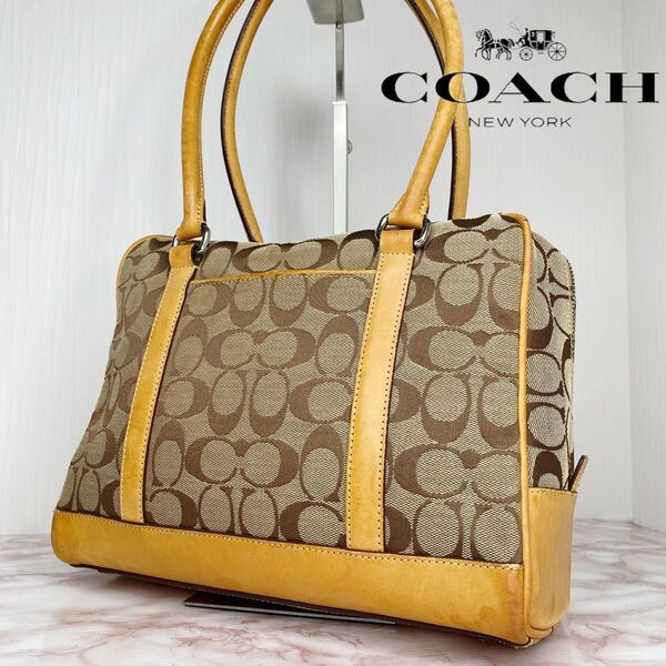 371 COACH コーチ シグネチャー ハンドバッグ ショルダーバッグ