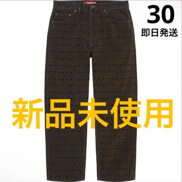 Supreme Flocked Loose Fit Jean Black