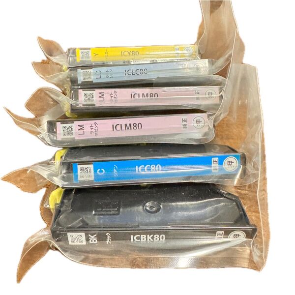 EPSON純正インクカートリッジ6色セットICBK80 ICC80 ICM80 ICY80 ICLC80 ICLM80 新品未開封