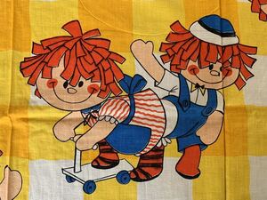 70's ラガディ アン &アンディ リメイク ヴィンテージ 生地 ハンドメイド コレクション キャラクター カントリー はぎれ 希少 レア 当時物