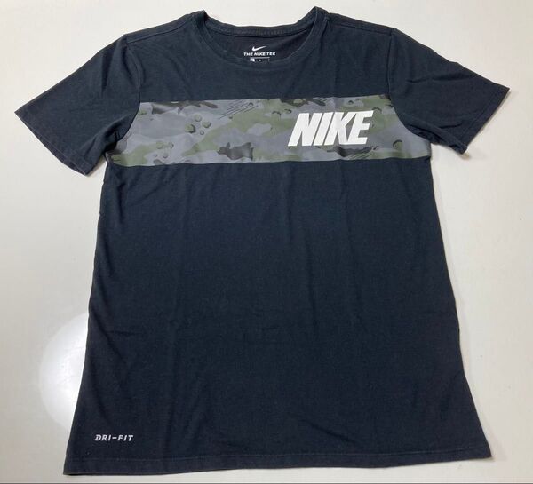 NIKE ナイキ 半袖Tシャツ メンズ M 黒 綿 ポリエステル