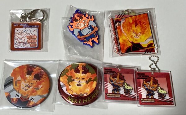 僕のヒーローアカデミア エンデヴァー 缶バッジ キーホルダー アクリル グッズ ラバーストラップ