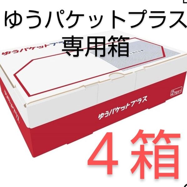 ゆうパケットプラス専用箱 4箱 匿名&防水宅配用ビニール袋発送【新品未使用】