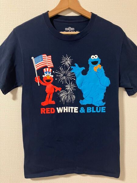 SESAME STREET エルモ クッキーモンスター Tシャツ S