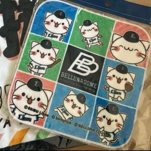 べるーにゃ ミニタオル 西武ライオンズ lions ハンドタオル ハンカチ ミニタオル タオル タオルハンカチ