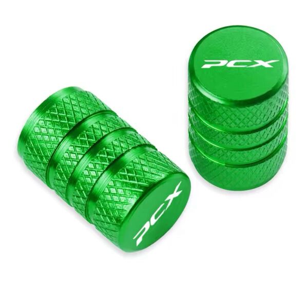 2個セット pcx バルブキャップ ホンダ HONDA 緑 グリーン