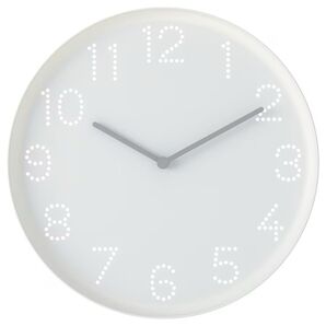 IKEA TROMMA トロマ 静音 掛け時計, ホワイト, 25 cm