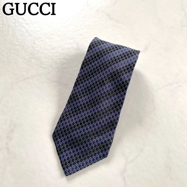 美品★GUCCI グッチ ネクタイ GG柄 シルク100% 価格の相談大歓迎です♪