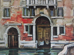 Art hand Auction Takanori Ogisu, [Balcon (Venedig)], Aus einem seltenen großformatigen gerahmten Kunstbuch, Italien, Ganz neu mit Rahmen, Guter Zustand, Porto inklusive, sca, Malerei, Ölgemälde, Natur, Landschaftsmalerei