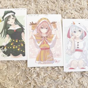 送料無料 新品未開封 甘神さんちの縁結び 8巻 特典 ポストカード 全3枚セット クリスマス トナカイ 雪だるま コスプレ