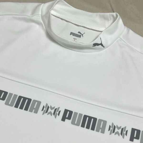 プーマゴルフ 半袖 ドライストレッチ モックネックシャツ L 美品 PGAコラボ